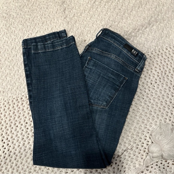 KUT FROM THE KLOTH WOMENS  STRAIGHT LEGS SIZE 2 BLUE STRETCHY - Picture 4 of 8